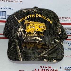Vtg Camo Snapback Hat Dubois PA